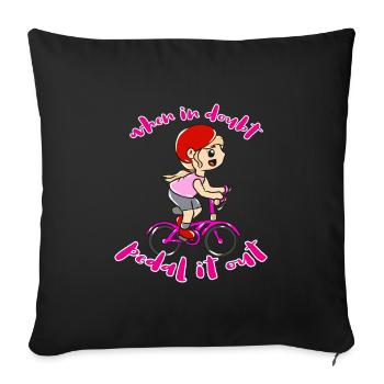 Vélo Sport - Housse de coussin décorative 45 x 45 cm - noir - Devant