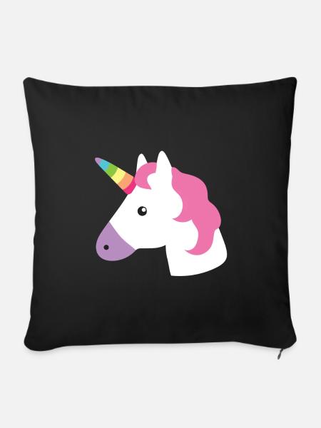 Unicorn - Sofakissenbezug 45 x 45 cm - Schwarz