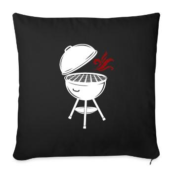 Barbecue Barbecue d’été BARBECUE Barbecue Grill saison - Housse de coussin décorative 45 x 45 cm - noir - Devant