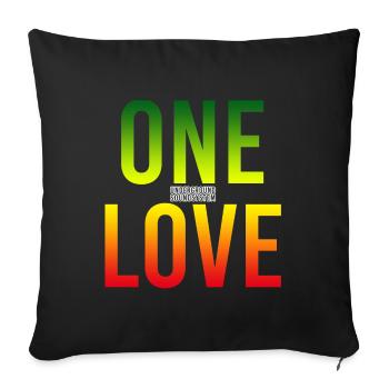One Love Gradient : Unité dans la couleur - Housse de coussin décorative 45 x 45 cm - noir - Devant
