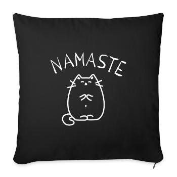 yoga - Housse de coussin décorative 45 x 45 cm - noir - Devant