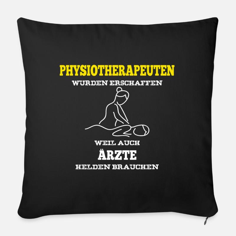 Physiotherapie Physio Physiotherapeutin Geschenk - Sofakissenbezug 45 x 45 cm - Schwarz