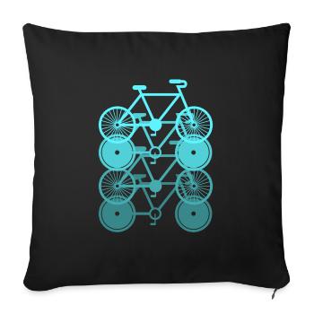 Racing bike bike racing cyclist bike France tour - Sofa pillowcase 17,3'' x 17,3'' (45 x 45 cm) - black - Front