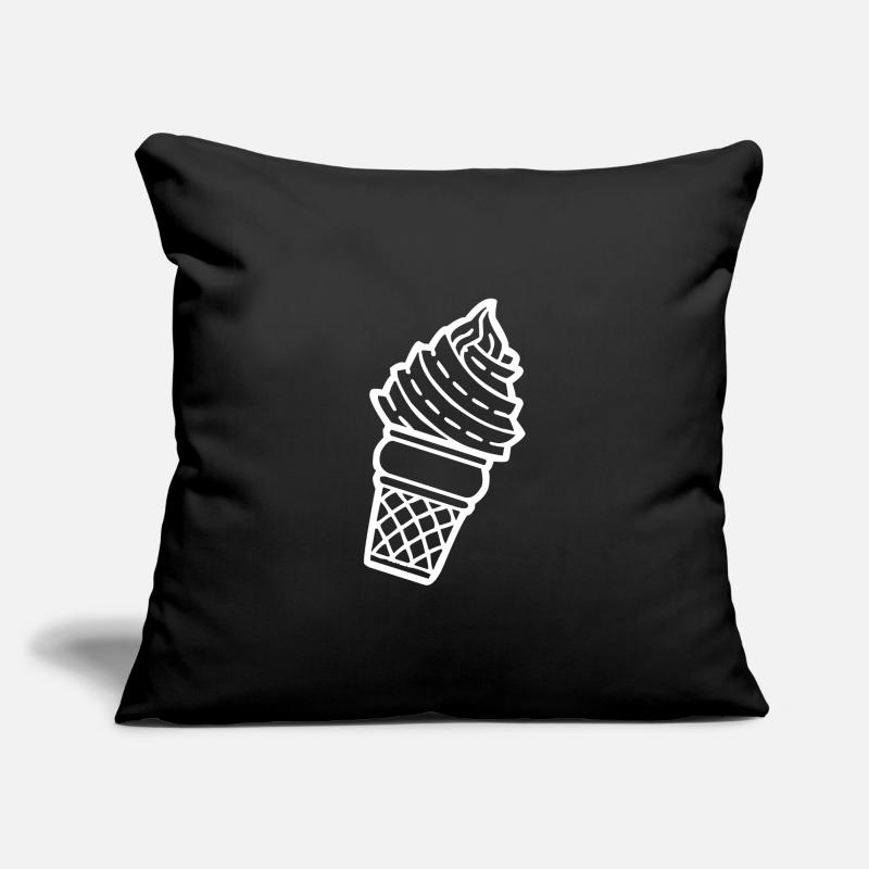 Achetez un cornet de glace avec de la glace molle Housse de coussin décorative 45 x 45 cm