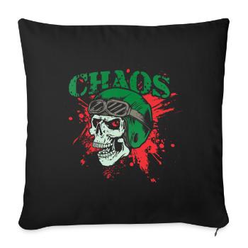 Totenkopf - Sofakissenbezug 45 x 45 cm - Schwarz - Vorne