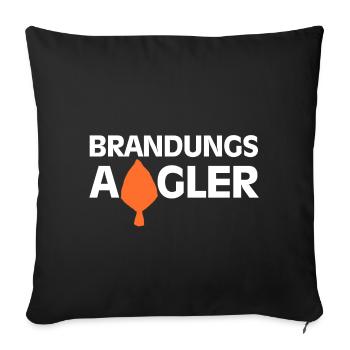 Ostsee Angeln Brandungsangler Meeresfisch Geschenk - Sofakissenbezug 45 x 45 cm - Schwarz - Vorne