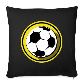 Football Dortmund Illustration de ballon Symboles Couleurs - Housse de coussin décorative 45 x 45 cm - noir - Devant