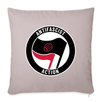 Antifascist Action – 3 Arrows - Sofakissenbezug 45 x 45 cm - helles Taupe - Vorne