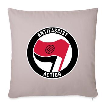 Antifascist Action – 3 Arrows - Sofakissenbezug 45 x 45 cm - helles Taupe - Vorne