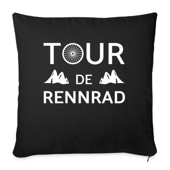 Rennrad Rad Rennradfahrer Fahrrad Frankreich Tour - Sofakissenbezug 45 x 45 cm - Schwarz - Vorne