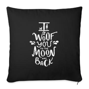 Dog saying - Sofa pillowcase 17,3'' x 17,3'' (45 x 45 cm) - black - Front
