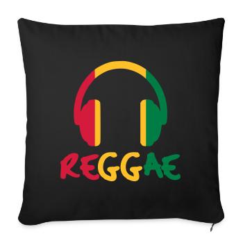 Reggae - Sofakissenbezug 45 x 45 cm - Schwarz - Vorne