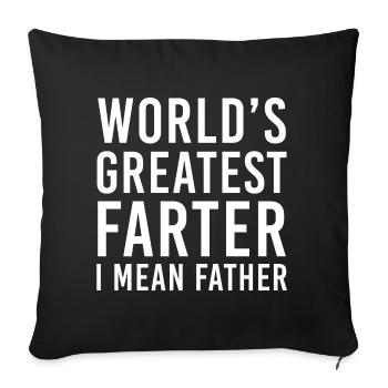 Father Father's Day Gift Funny saying Daddy joke - Sofa pillowcase 17,3'' x 17,3'' (45 x 45 cm) - black - Front