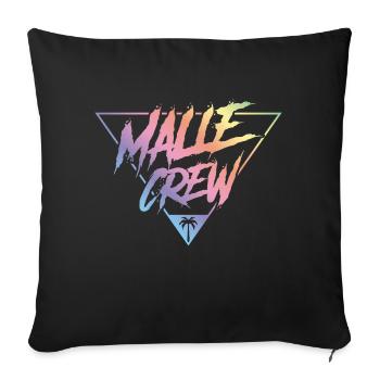 Malle crew coloré - Housse de coussin décorative 45 x 45 cm - noir - Devant