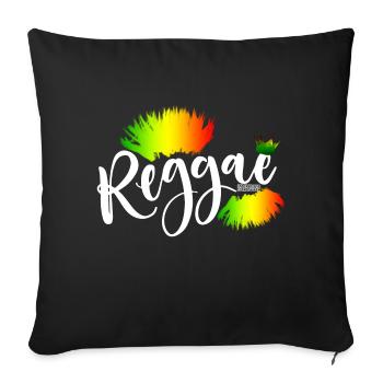Reggae Rainbow Splash - Sofa pillowcase 17,3'' x 17,3'' (45 x 45 cm) - black - Front