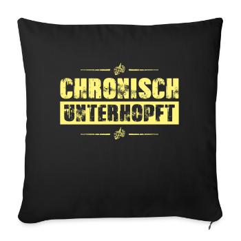 chroniquement sous-exploité - Housse de coussin décorative 45 x 45 cm - noir - Devant