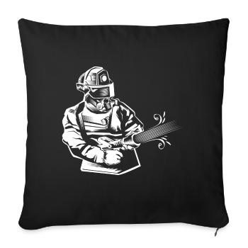 pompier - Housse de coussin décorative 45 x 45 cm - noir - Devant