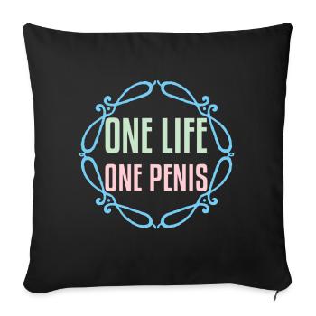 Enterrement de vie de garçon - Housse de coussin décorative 45 x 45 cm - noir - Devant