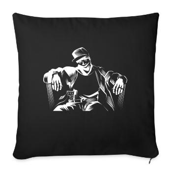 gangster - Housse de coussin décorative 45 x 45 cm - noir - Devant