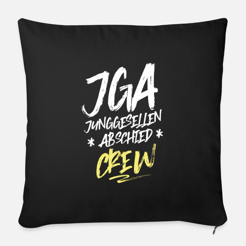 jga junggesellenabschied crew - Sofakissenbezug 45 x 45 cm - Schwarz