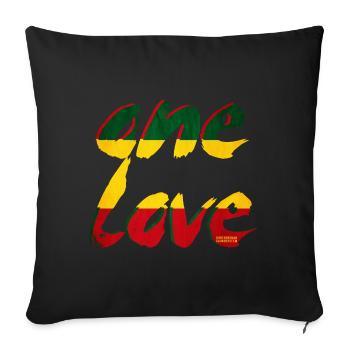 Un amour des couleurs rastafaris - Housse de coussin décorative 45 x 45 cm - noir - Devant