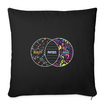 La physique comme la magie mais le vrai cadeau - Housse de coussin décorative 45 x 45 cm - noir - Devant