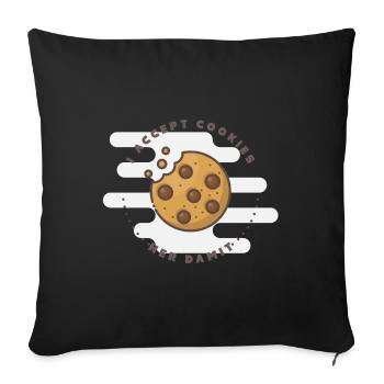 AcceptCookies (Cookie-Amour Edition) - Housse de coussin décorative 45 x 45 cm - noir - Devant