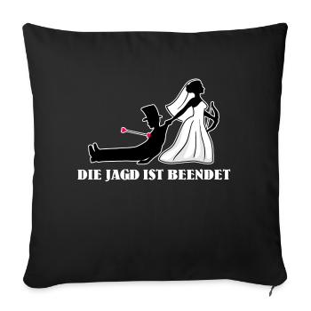 Junggesellinnenabschied Hochzeitsfeier Polterabend - Sofakissenbezug 45 x 45 cm - Schwarz - Vorne
