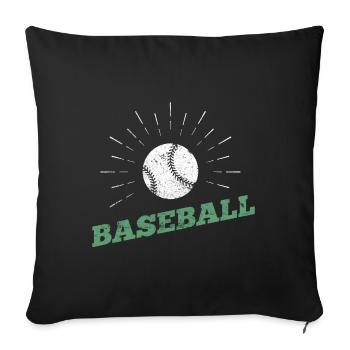 Baseball Sport Logo - Sofa pillowcase 17,3'' x 17,3'' (45 x 45 cm) - black - Front