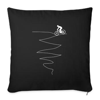 Mountain bike ride bike gift mountain cycling - Sofa pillowcase 17,3'' x 17,3'' (45 x 45 cm) - black - Front