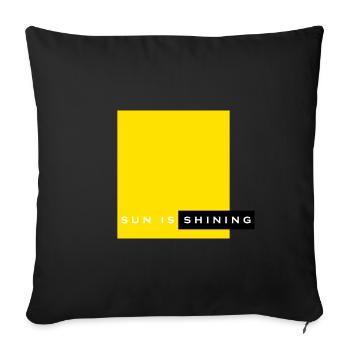 sun is shining - Sofakissenbezug 45 x 45 cm - Schwarz - Vorne