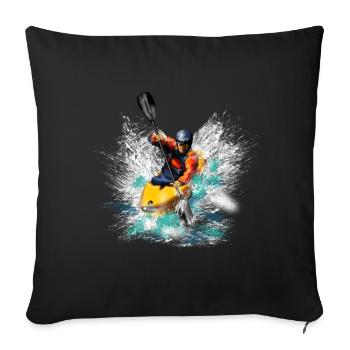 kayak - Housse de coussin décorative 45 x 45 cm - noir - Devant