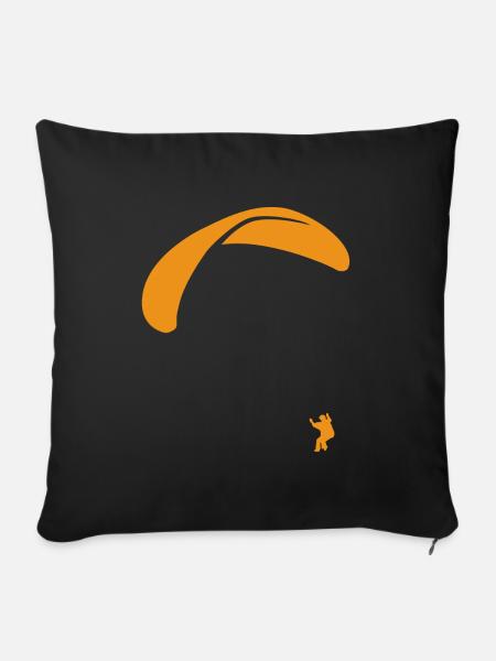 Paragliding - Sofakissenbezug 45 x 45 cm - Schwarz