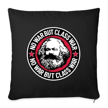 No War But Class War II - Sofa pillowcase 17,3'' x 17,3'' (45 x 45 cm) - black - Front
