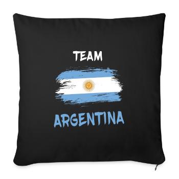 Team Argentina / Gift Buenos Aires - Sofa pillowcase 17,3'' x 17,3'' (45 x 45 cm) - black - Front