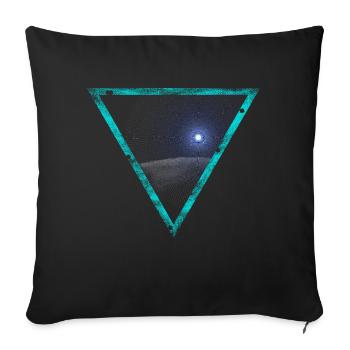 The view into space - Sofa pillowcase 17,3'' x 17,3'' (45 x 45 cm) - black - Front