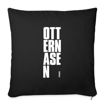 Otternasen! (weiss) - Sofakissenbezug 45 x 45 cm - Schwarz - Vorne