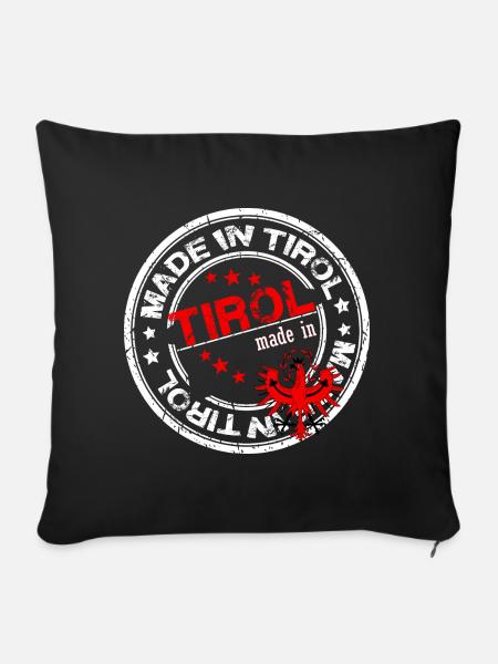 Tirol - Sofakissenbezug 45 x 45 cm - Schwarz
