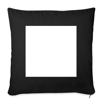 Quadrat Weiß - Sofakissenbezug 45 x 45 cm - Schwarz - Vorne