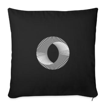 Circle illusion optic illusion paradox gift - Sofa pillowcase 17,3'' x 17,3'' (45 x 45 cm) - black - Front