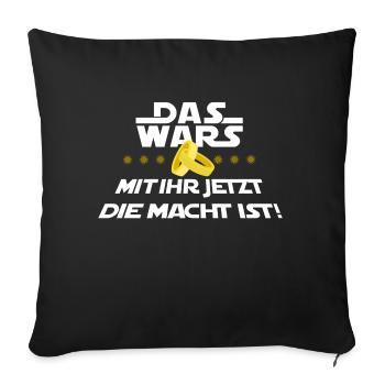 Les guerres disent célibataire fête de mariage - Housse de coussin décorative 45 x 45 cm - noir - Devant