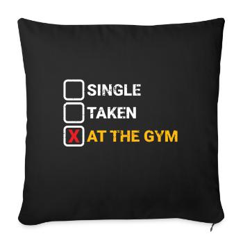 Salle de sport prise individuellement - Housse de coussin décorative 45 x 45 cm - noir - Devant