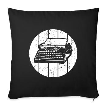 Retro - Sofa pillowcase 17,3'' x 17,3'' (45 x 45 cm) - black - Front