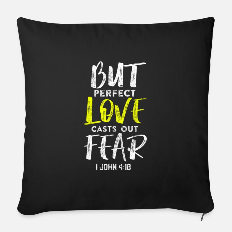 Gott ist liebe bibelvers - Sofakissenbezug 45 x 45 cm - Schwarz