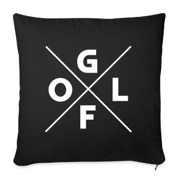 Golf X Golfers Golfing - Housse de coussin décorative 45 x 45 cm - noir - Devant