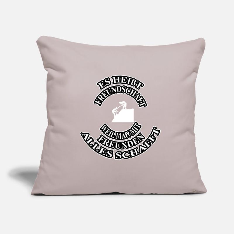 Es heißt Freundschaft Spruch Geschenk Idee cool Sofakissenbezug 45 x 45 cm