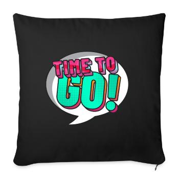Speech Bubble Cartoon Cartoon Gift Pop Art Quote - Sofa pillowcase 17,3'' x 17,3'' (45 x 45 cm) - black - Front