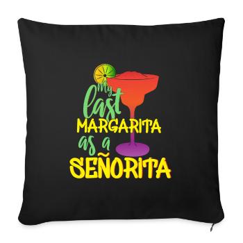 Partie de poule d'alcool - Housse de coussin décorative 45 x 45 cm - noir - Devant