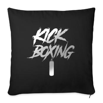 Kickboxing Kickboxen - Sofakissenbezug 45 x 45 cm - Schwarz - Vorne