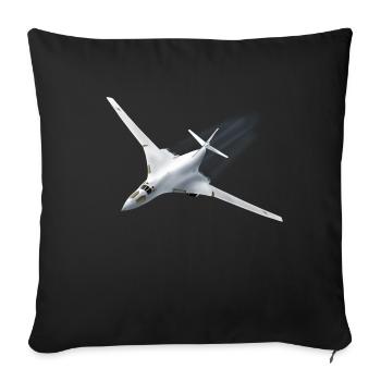 Tupolev Tu-160 - Housse de coussin décorative 45 x 45 cm - noir - Devant
